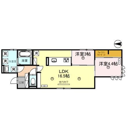 神前駅 徒歩9分 1階の物件間取画像